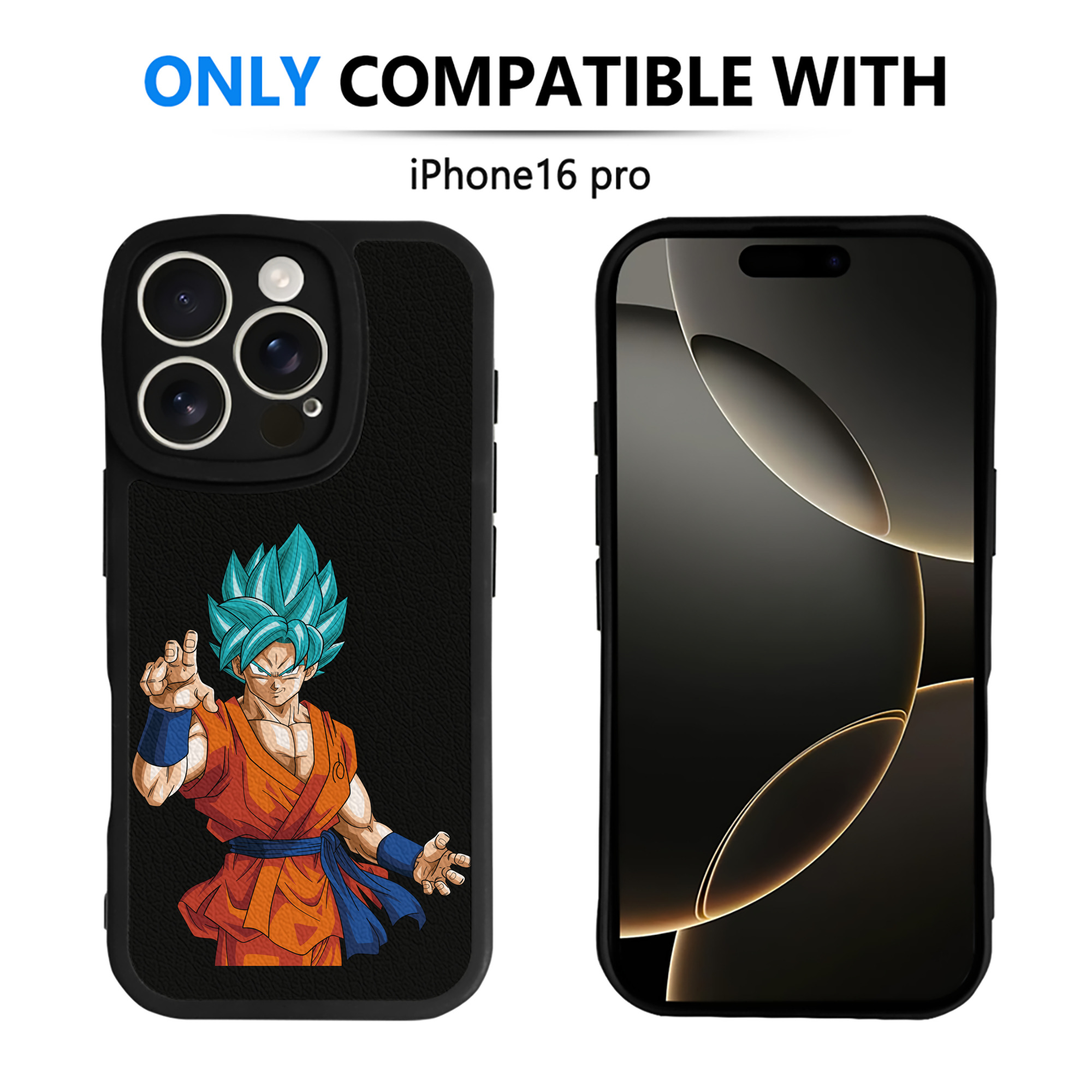 （画像用） ドラゴンボール 孫悟空（そん ごくう）Son Goku カカロット DRAGON BALL Kakarotto 【iPhone 16シリーズ対応】シリコンスマホケース（レザー調） 材質：シリコン